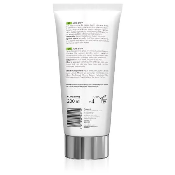 APIS Acne-Stop Żel do masażu twarzy dla cery tłustej 200ml - obrazek 2