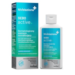 Nivelazione SEBO active. Dermatologiczny szampon normalizujący dla osób dotkniętych uporczywym łojotokiem i przetłuszczaniem włosów 100ml